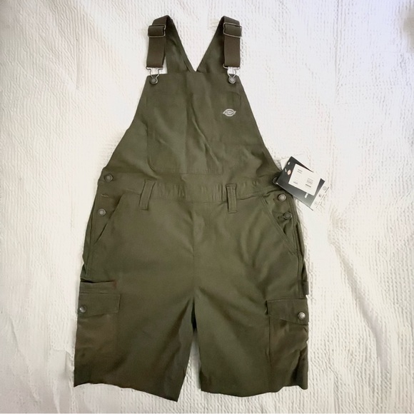 Dickies Womens Women's Cooling Ripstop Bib overalls 7” Shortalls - Picture 2 of 5